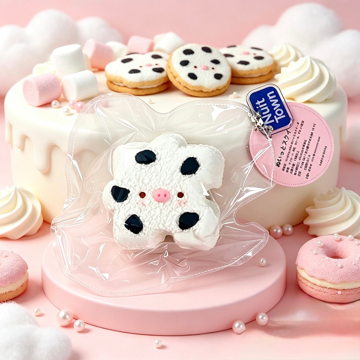 ぬいっとスクイーズ　牛さんパズルミルクケーキ Squishy