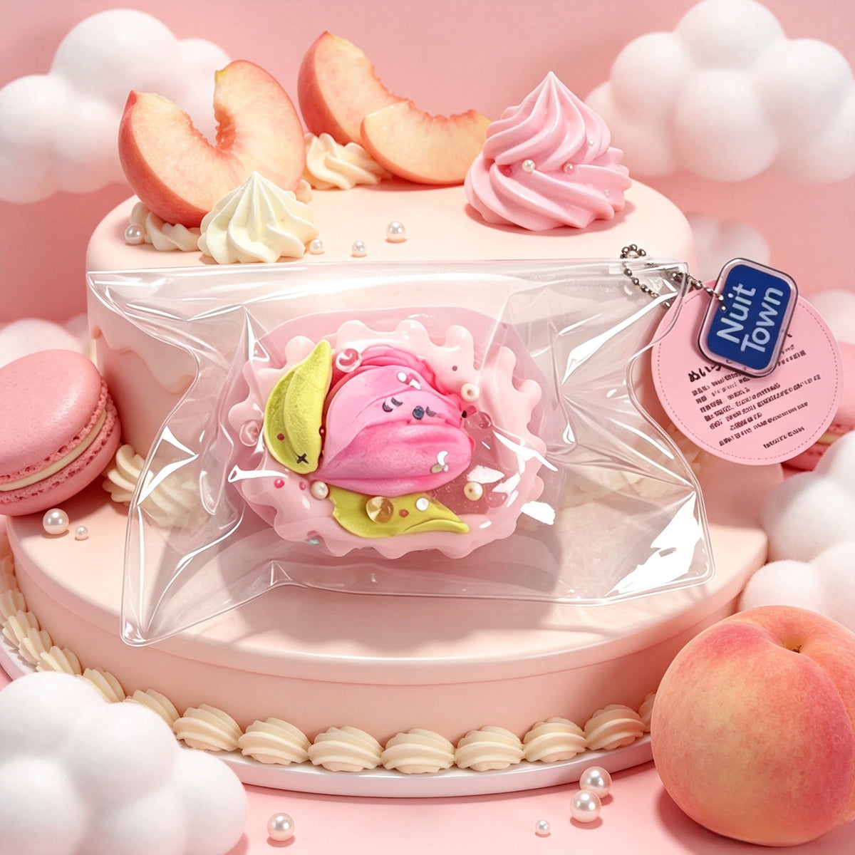 ぬいっとスクイーズ　さくらゼリーケーキ Squishy