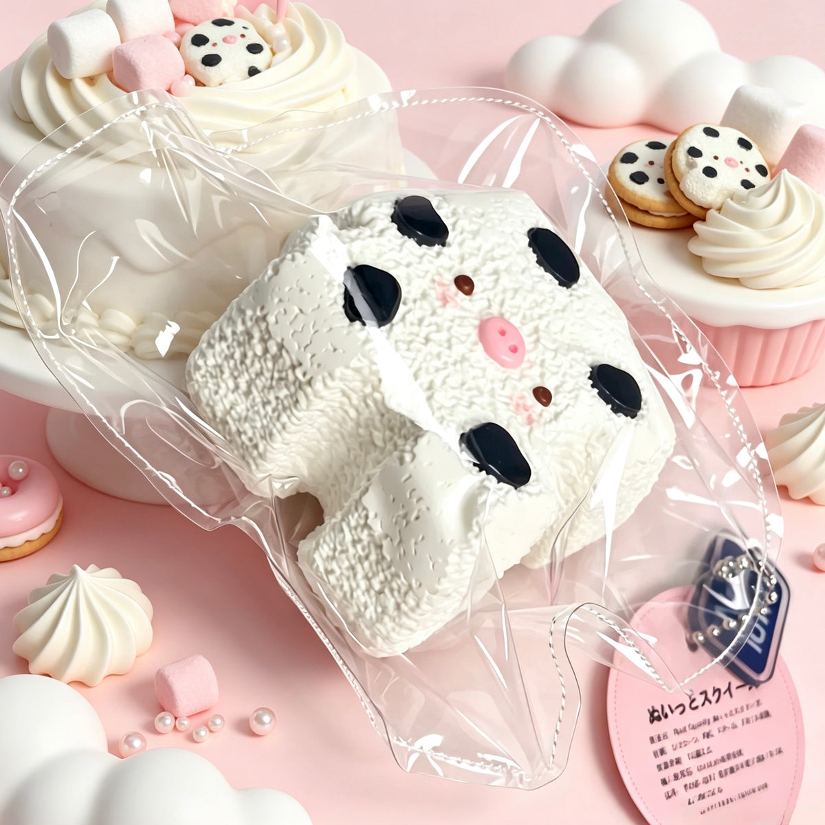 ぬいっとスクイーズ　牛さんパズルミルクケーキ Squishy