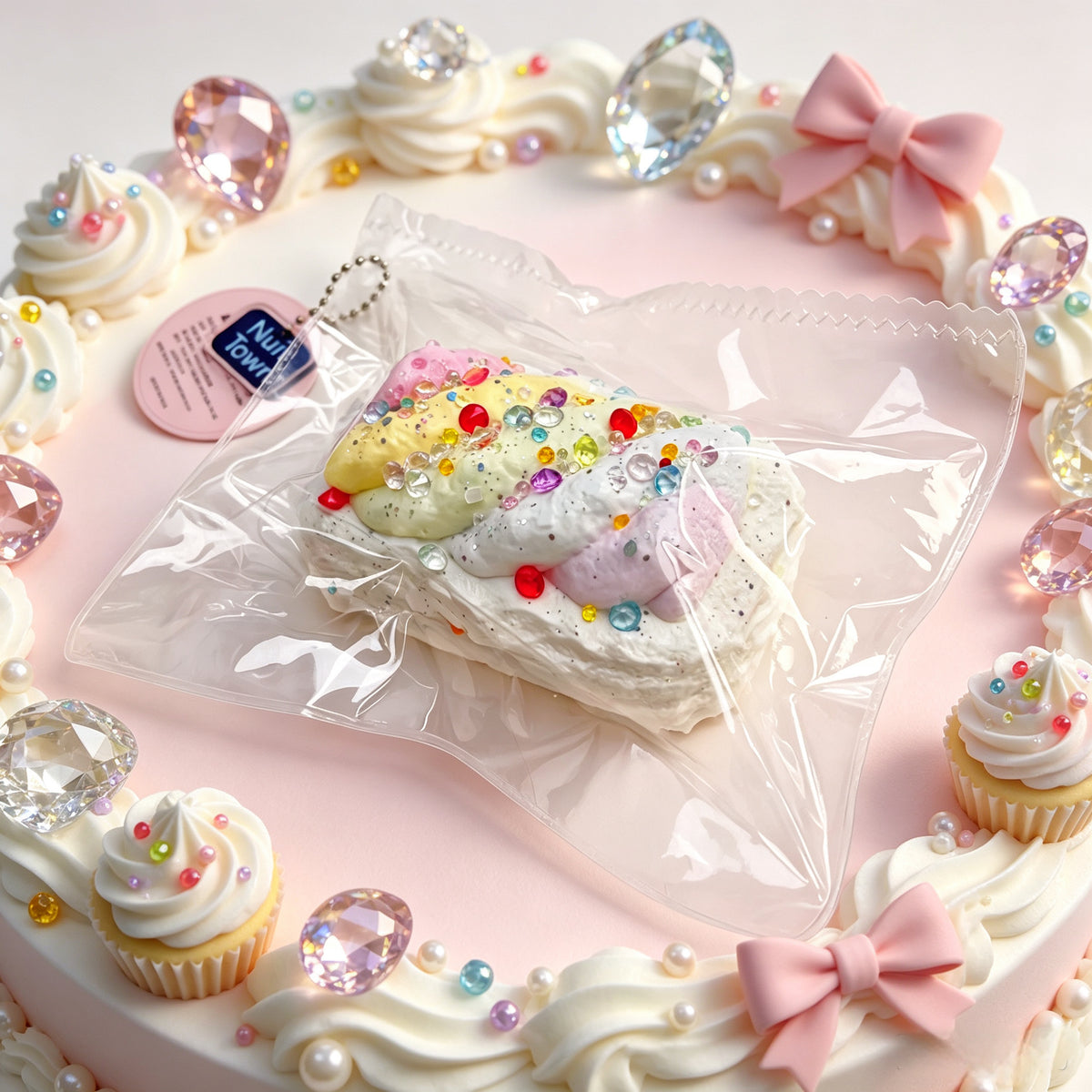 ぬいっとスクイーズ　レインボーキャンディクリーム Squishy