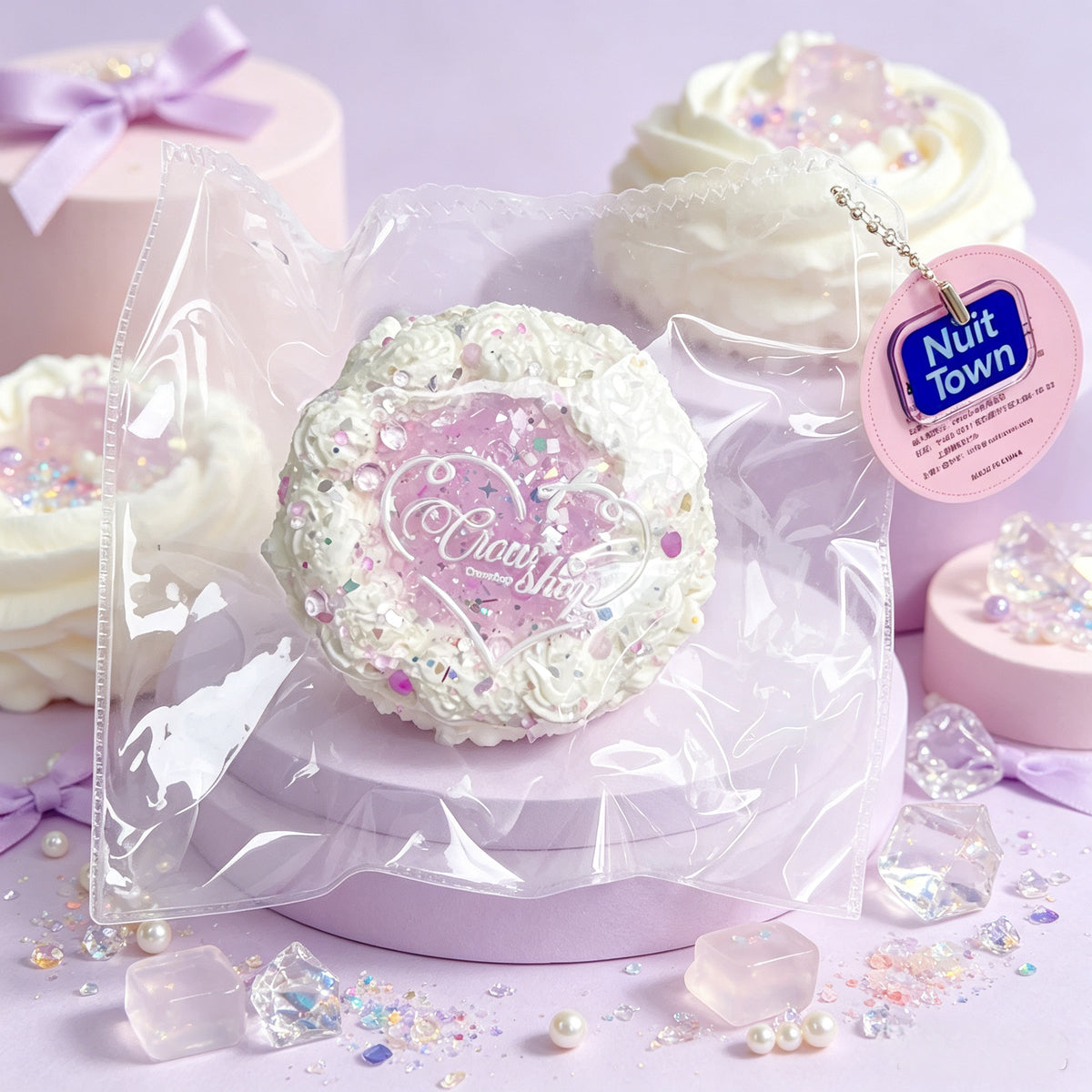 ぬいっとスクイーズ　きらきらグレープアイスケーキ Squishy