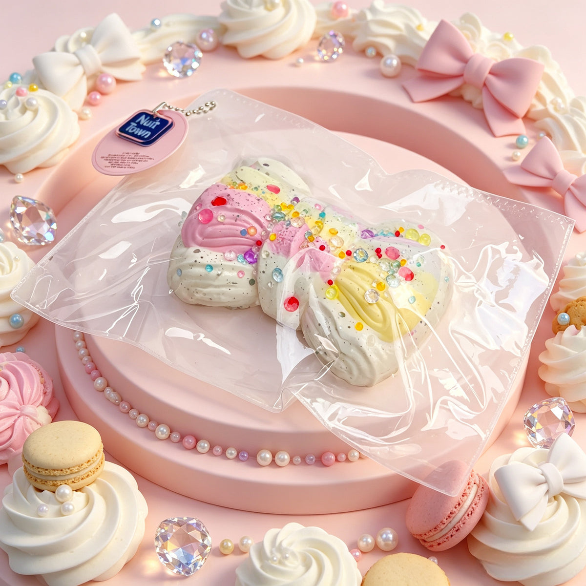 ぬいっとスクイーズ　レインボーキャンディリボン Squishy