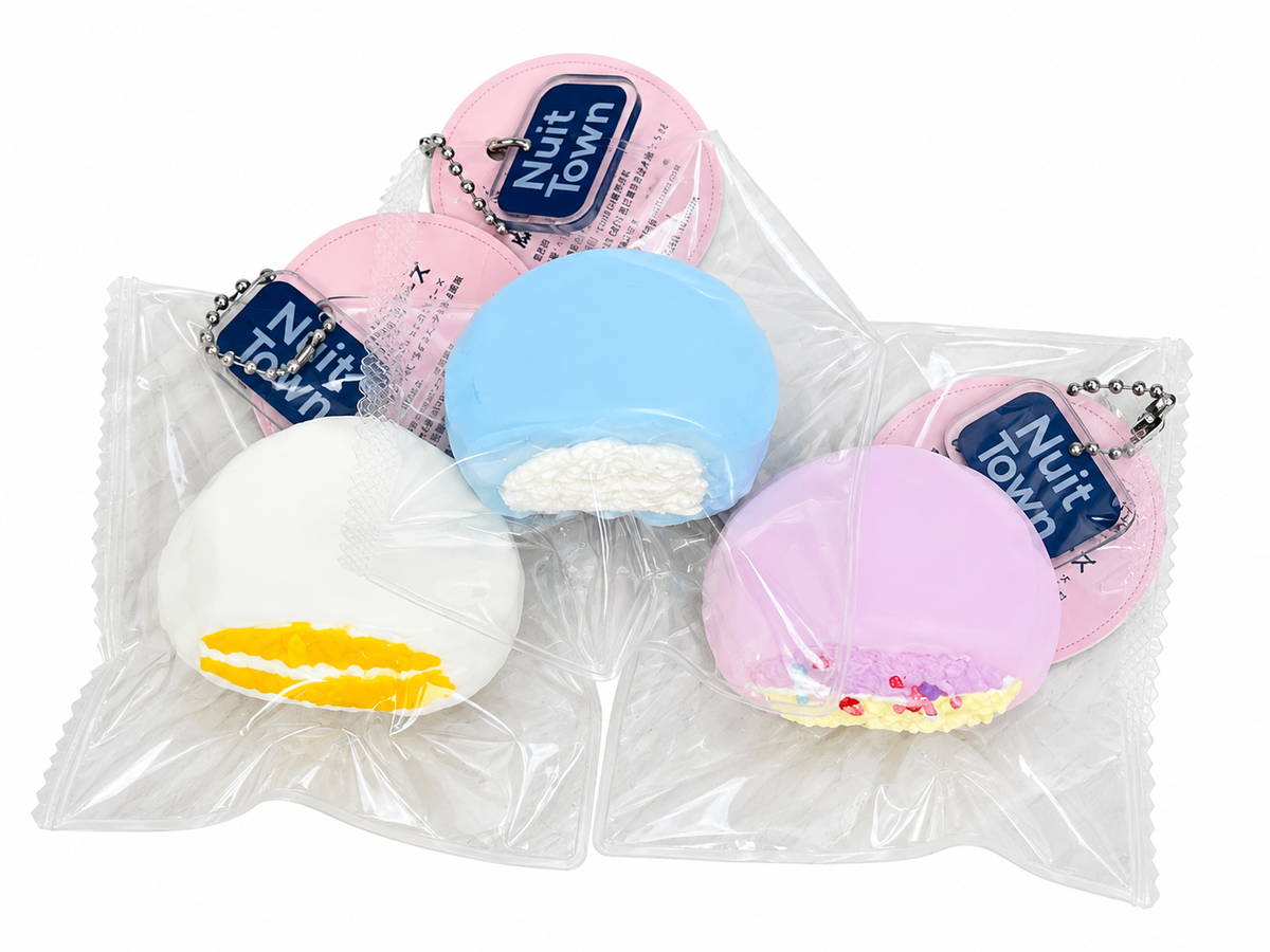 ぬいっとスクイーズ　カラフルクリーム大福 Squishy