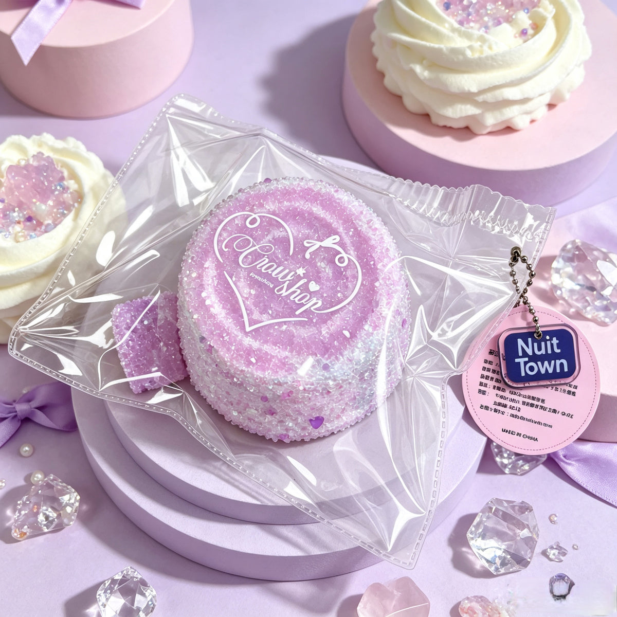 ぬいっとスクイーズ　きらきらグレープアイスキャンディ Squishy