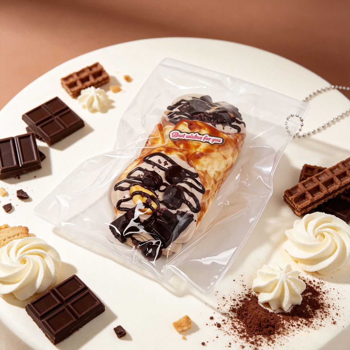 ぬいっとスクイーズ　チョコクレープ Squishy