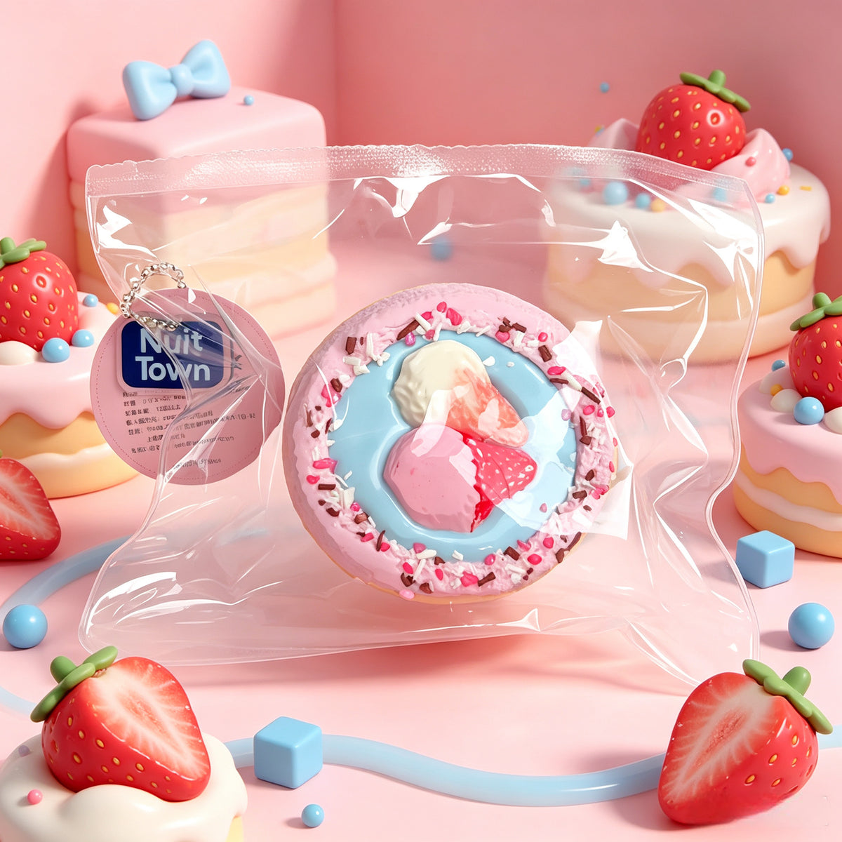 NUIT TOWN　スクイーズ　いちごムースケーキ