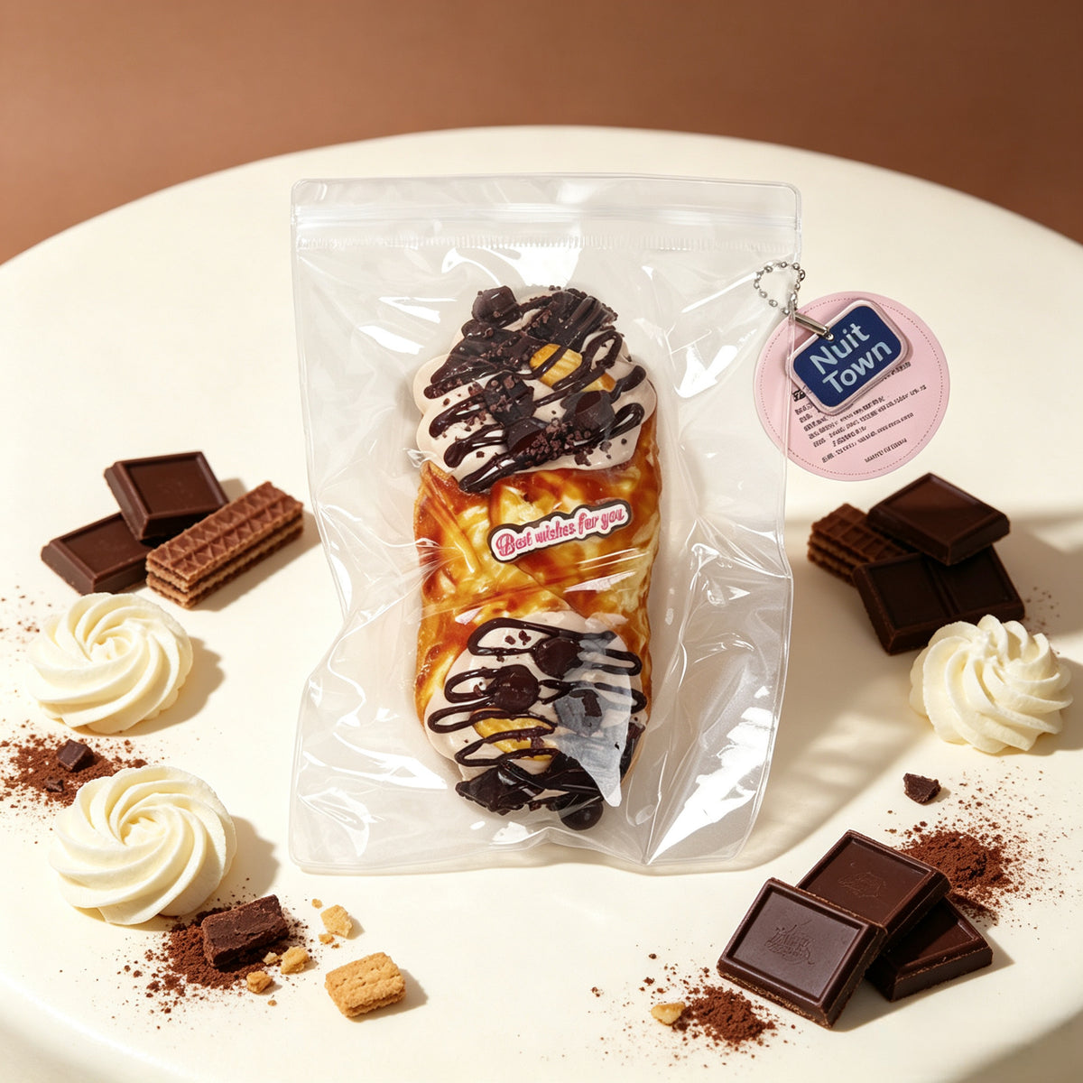 ぬいっとスクイーズ　チョコクレープ Squishy