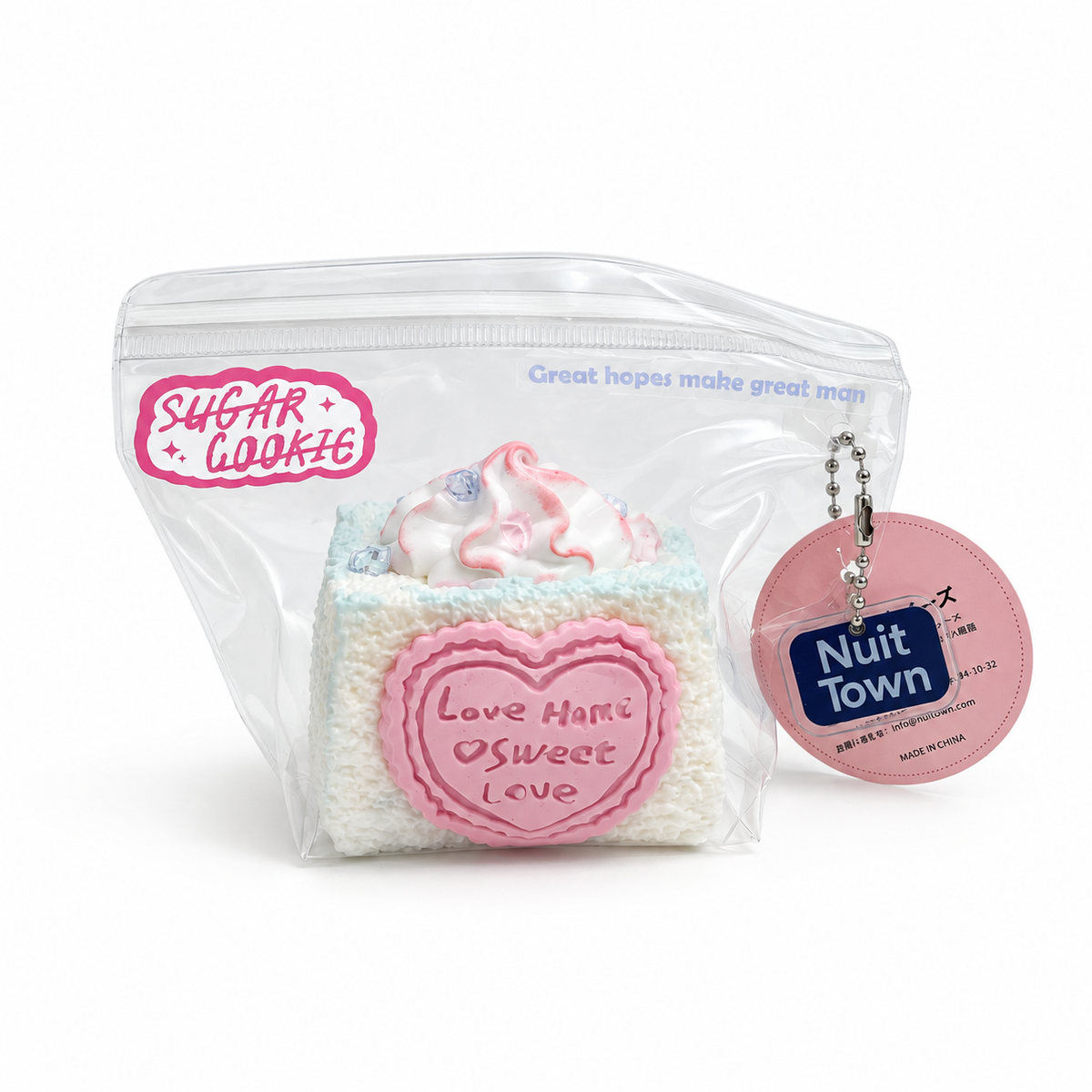 ぬいっとスクイーズ  　ハートデコケーキ  Squishy