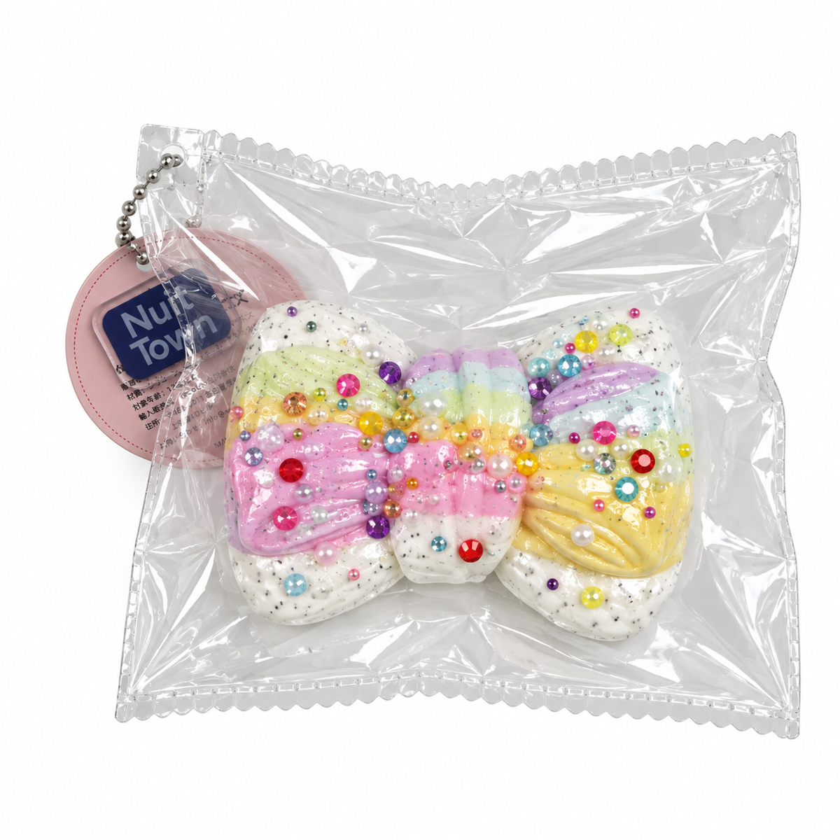 ぬいっとスクイーズ　レインボーキャンディリボン Squishy