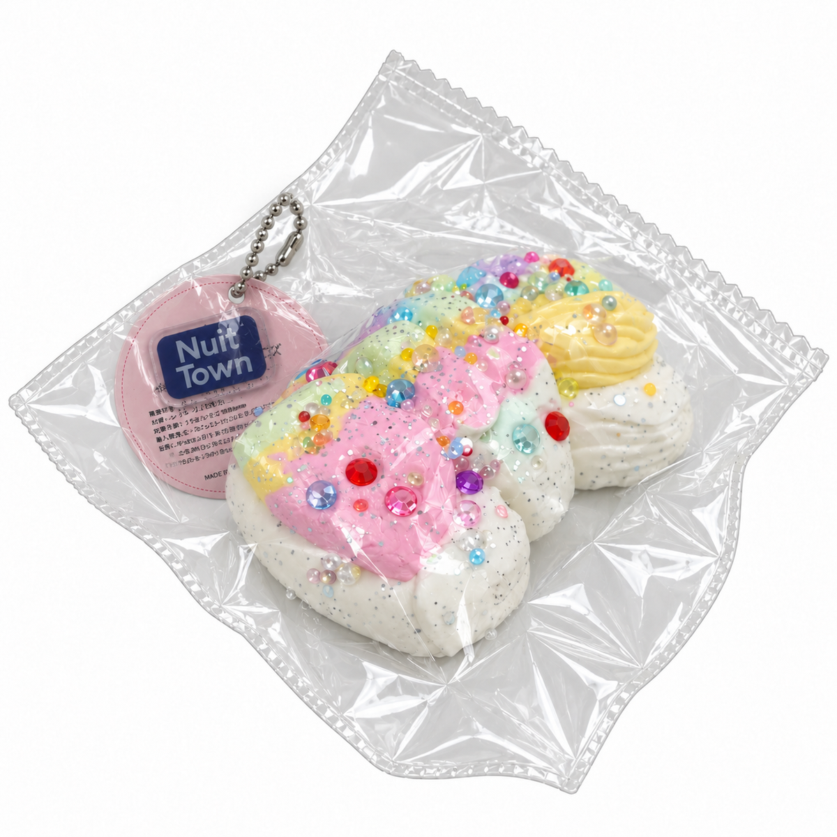 ぬいっとスクイーズ　レインボーキャンディリボン Squishy