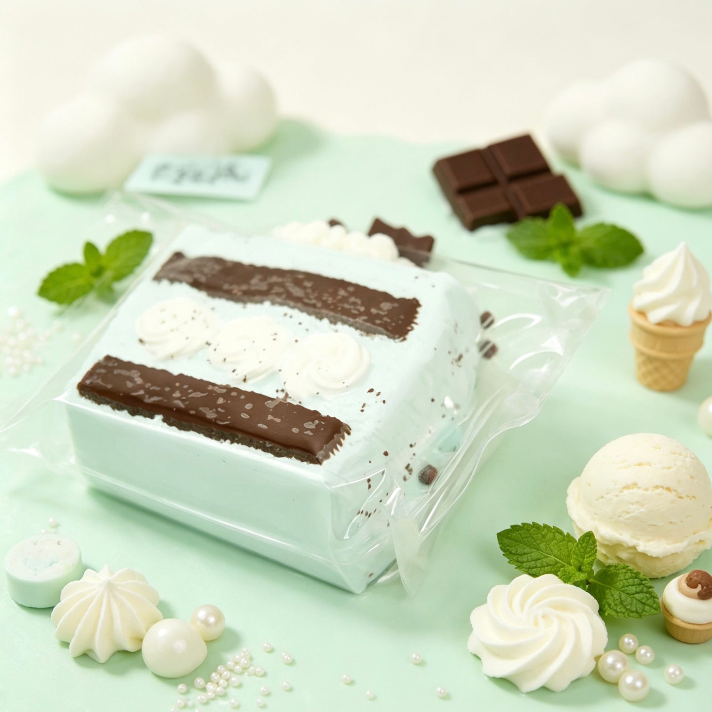 NUIT TOWN  スクイーズ　ショートケーキ（チョコミント）